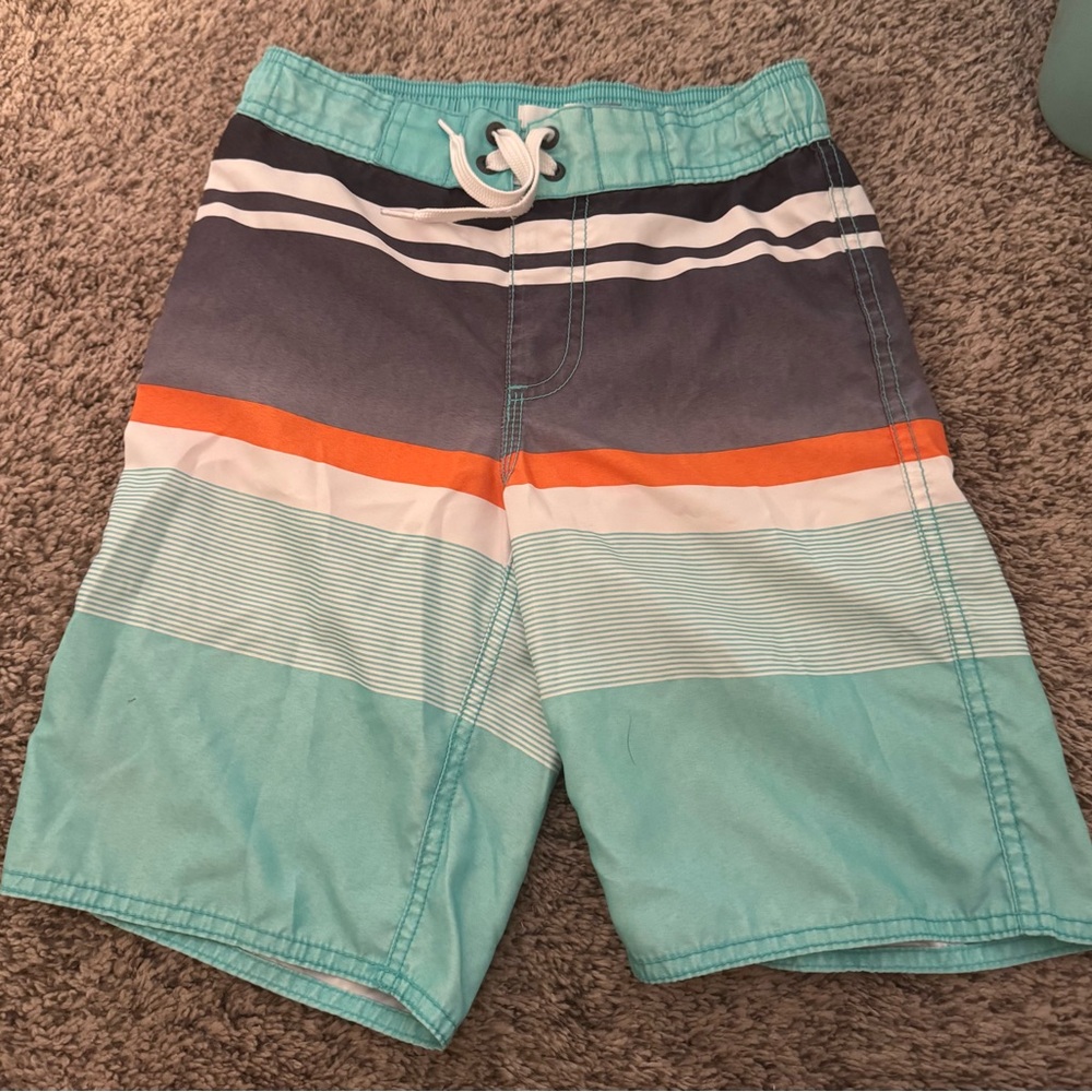 Old Navy Kids Swim Trunks - Aqua, Navy, Orange